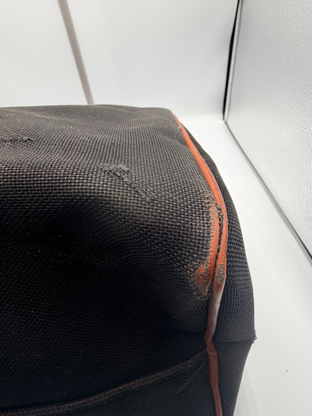 Yves Saint Laurent YSL Black Canvas Boston Bag