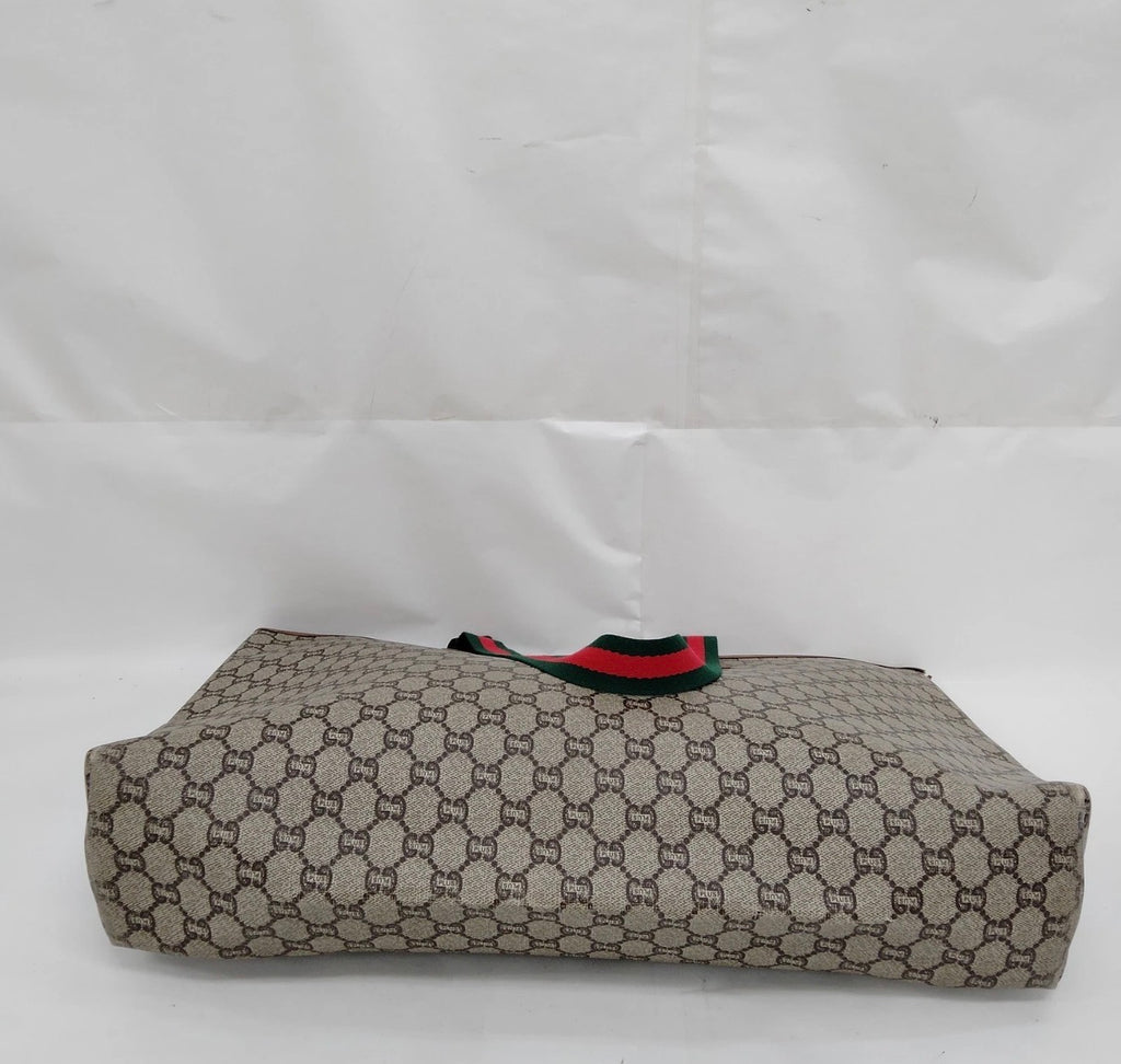 Gucci Plus GG Supreme Web Tote/ Travel Bag
