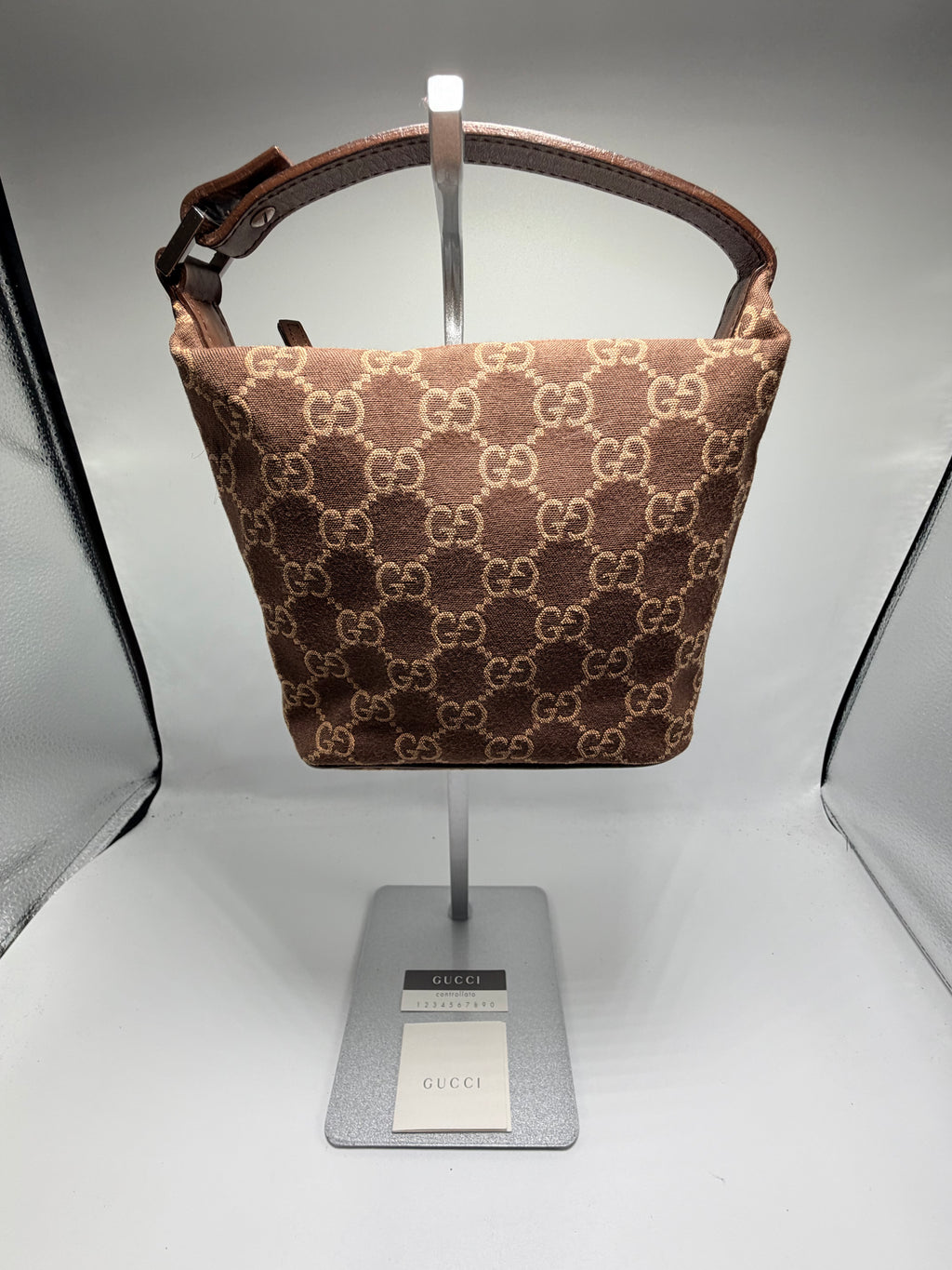 Gucci GG Canvas Mini Hand Bag – Brown (New With Tags)