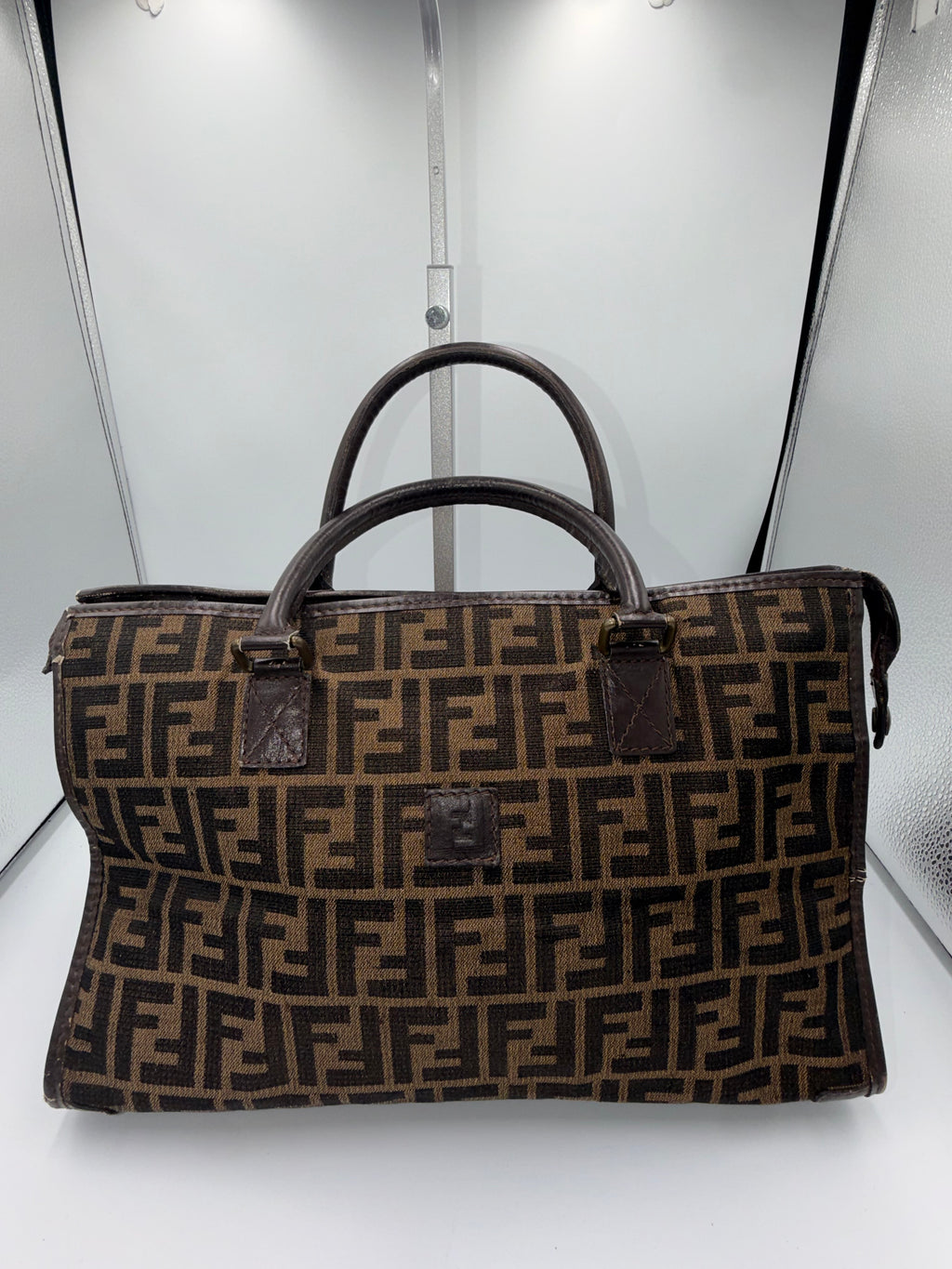 Fendi Zucca Boston Tote – Brown FF Canvas
