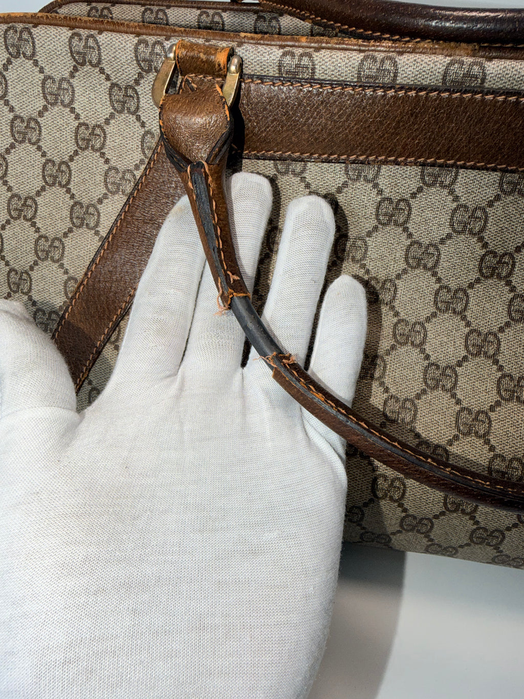 Gucci Vintage Travel Bag – Brown Leather & Monogram