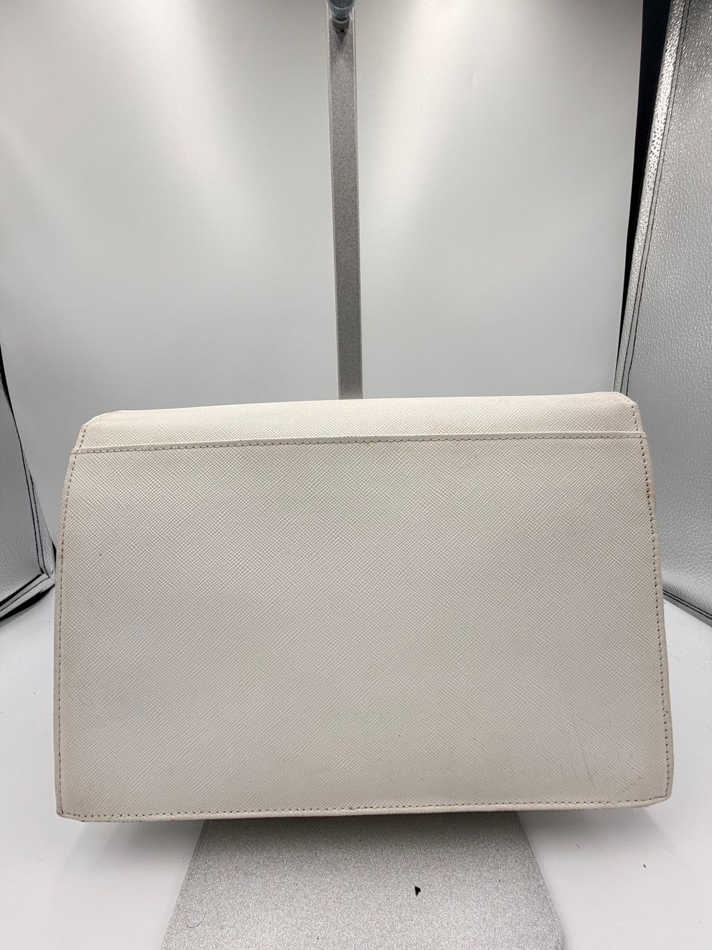 Yves Saint Laurent White Leather Clutch
