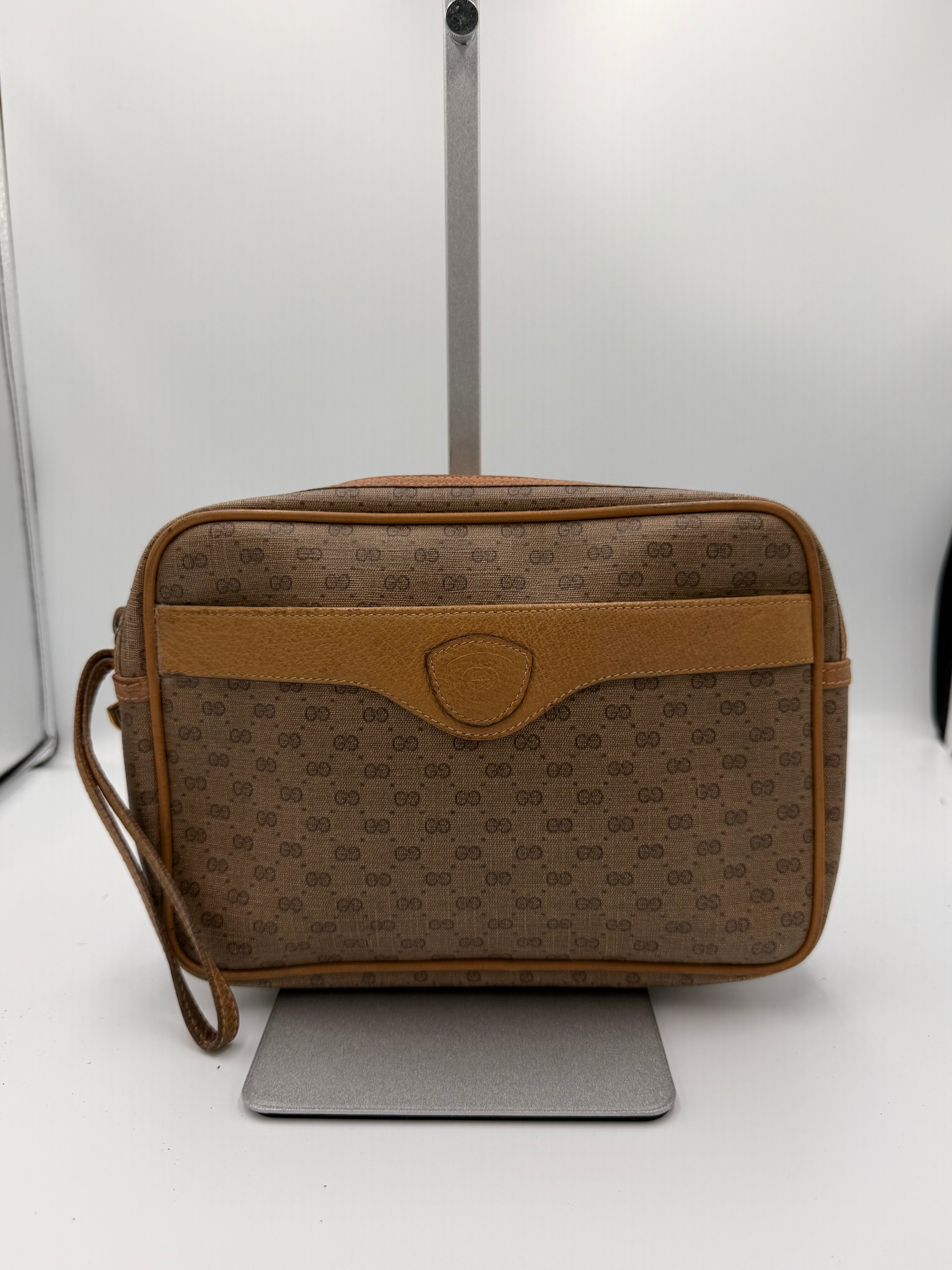 Gucci Monogram Clutch / Wristlet Pouch