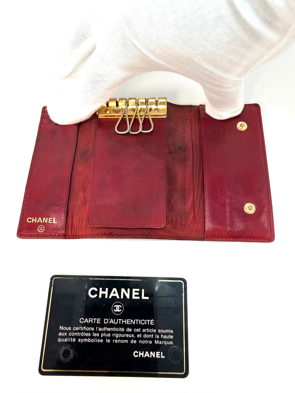 Chanel Card Holder and Key Wallet - Red (with authenticity card)