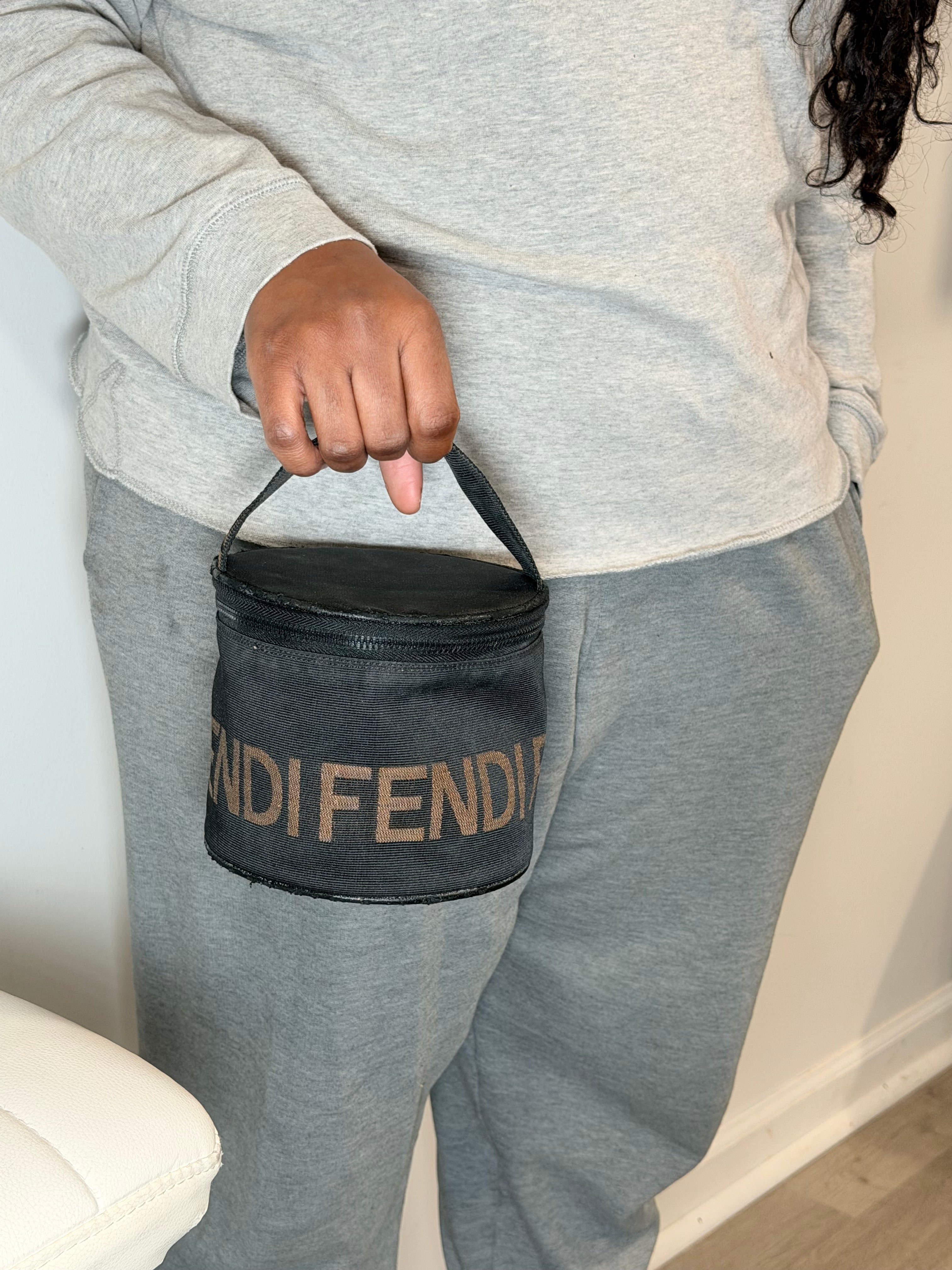 Fendi Vintage Logo Round Vanity
