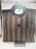 Fendi Pequin Stripe Ring Handle Tote