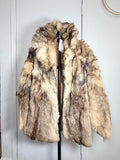 Vintage Natural Wolf Fur Coat – Small 040