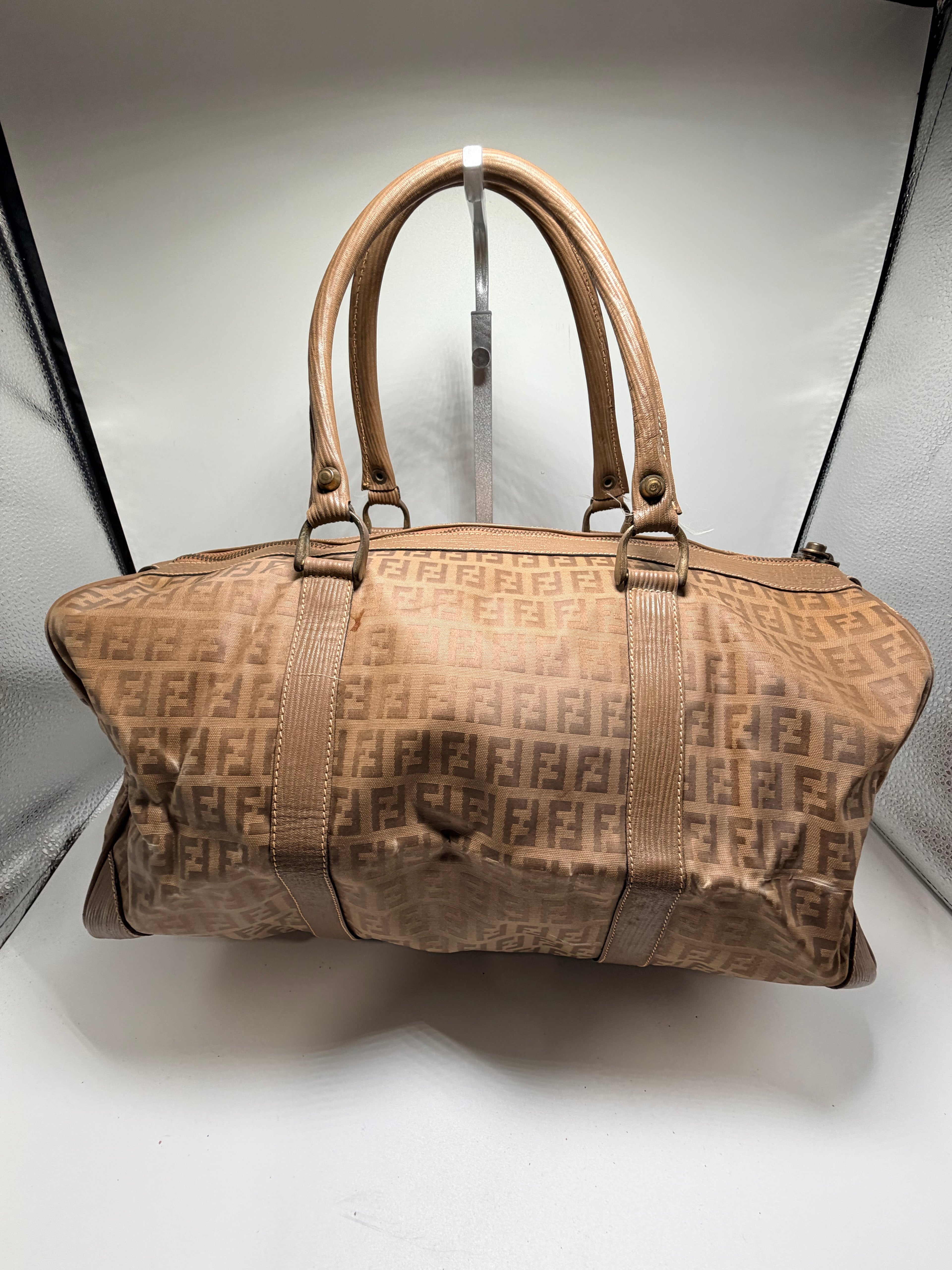 Fendi Zucca Boston Bag