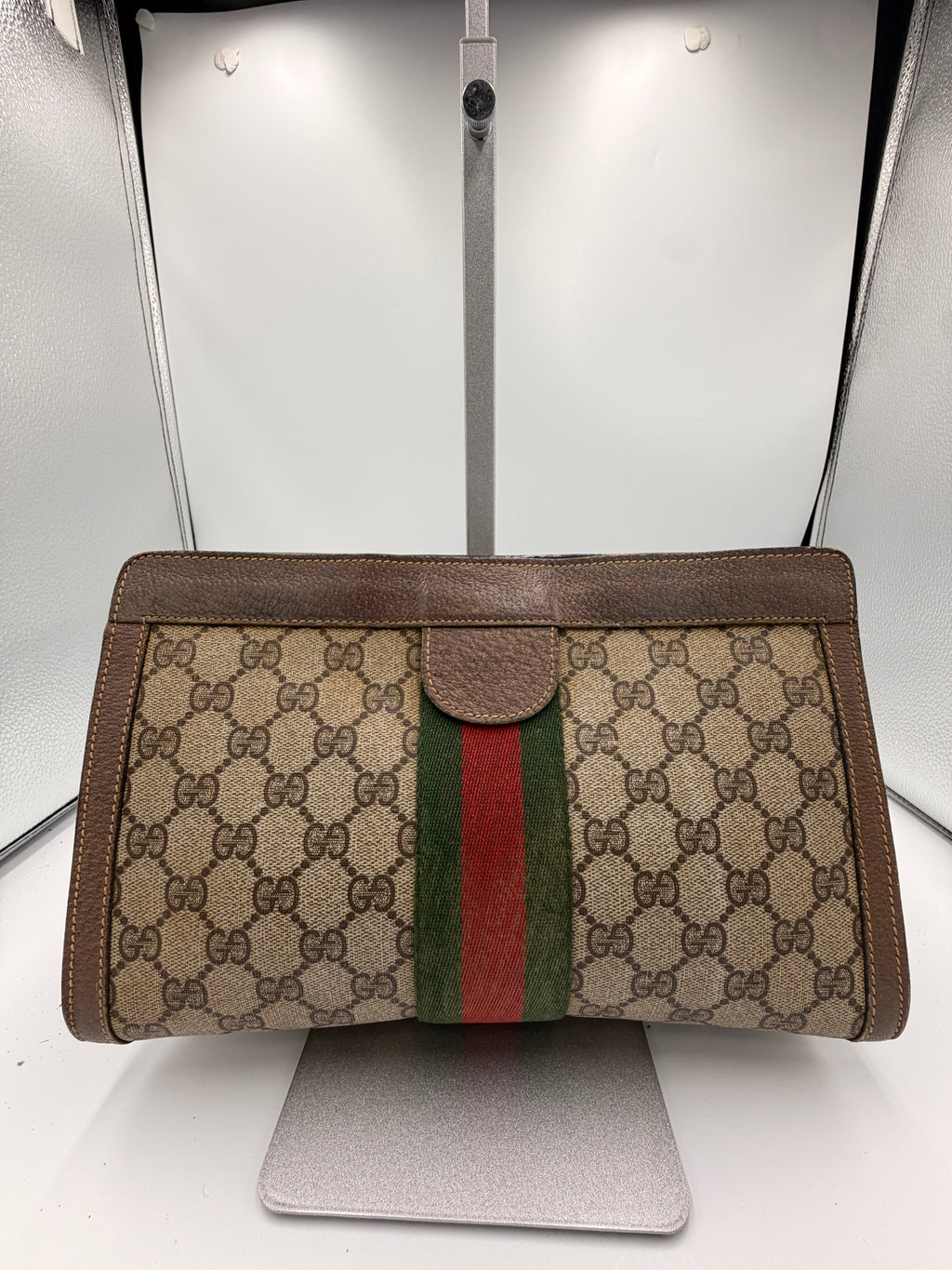 Gucci GG Supreme Web Clutch