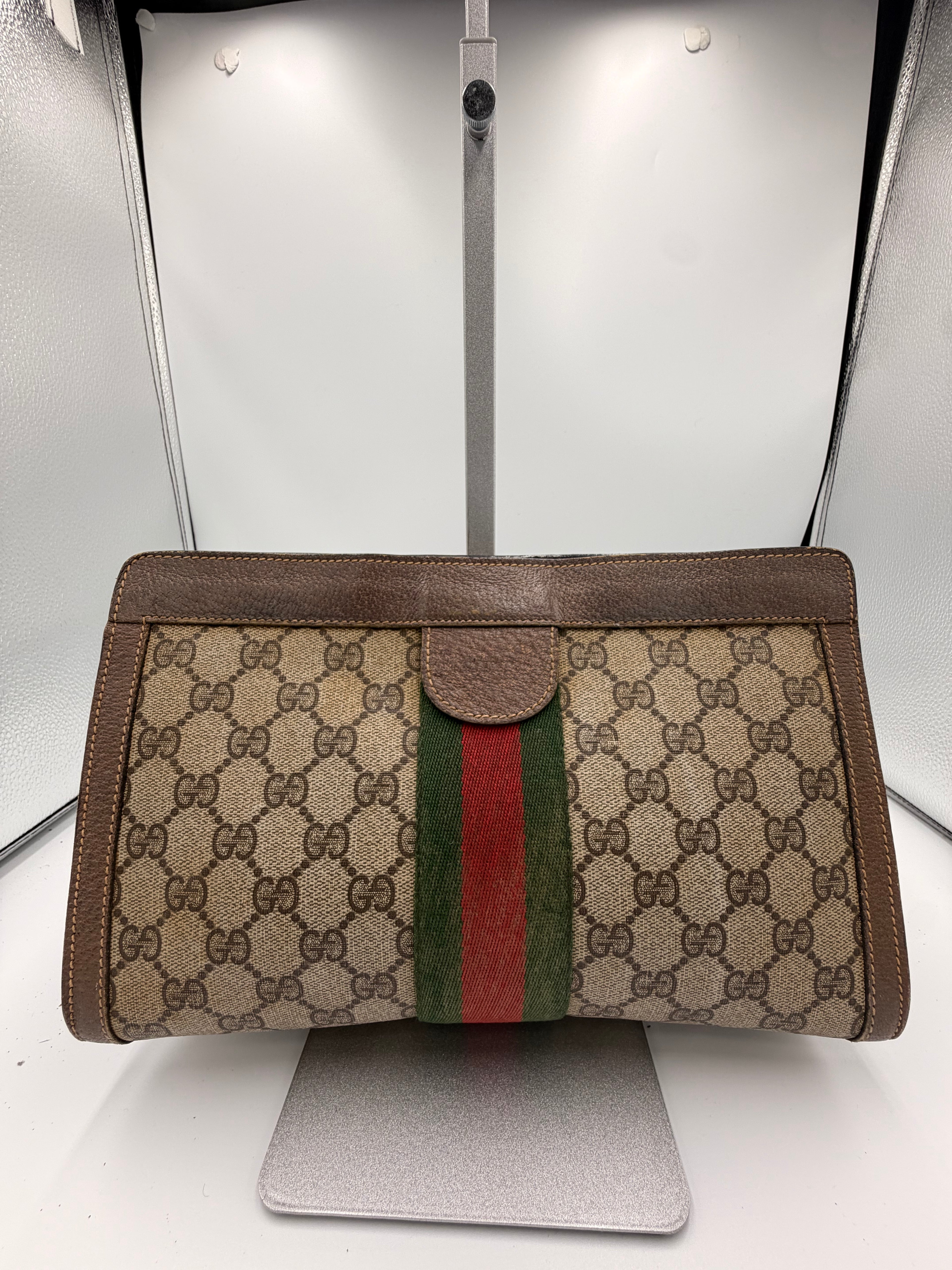 Gucci GG Supreme Web Clutch