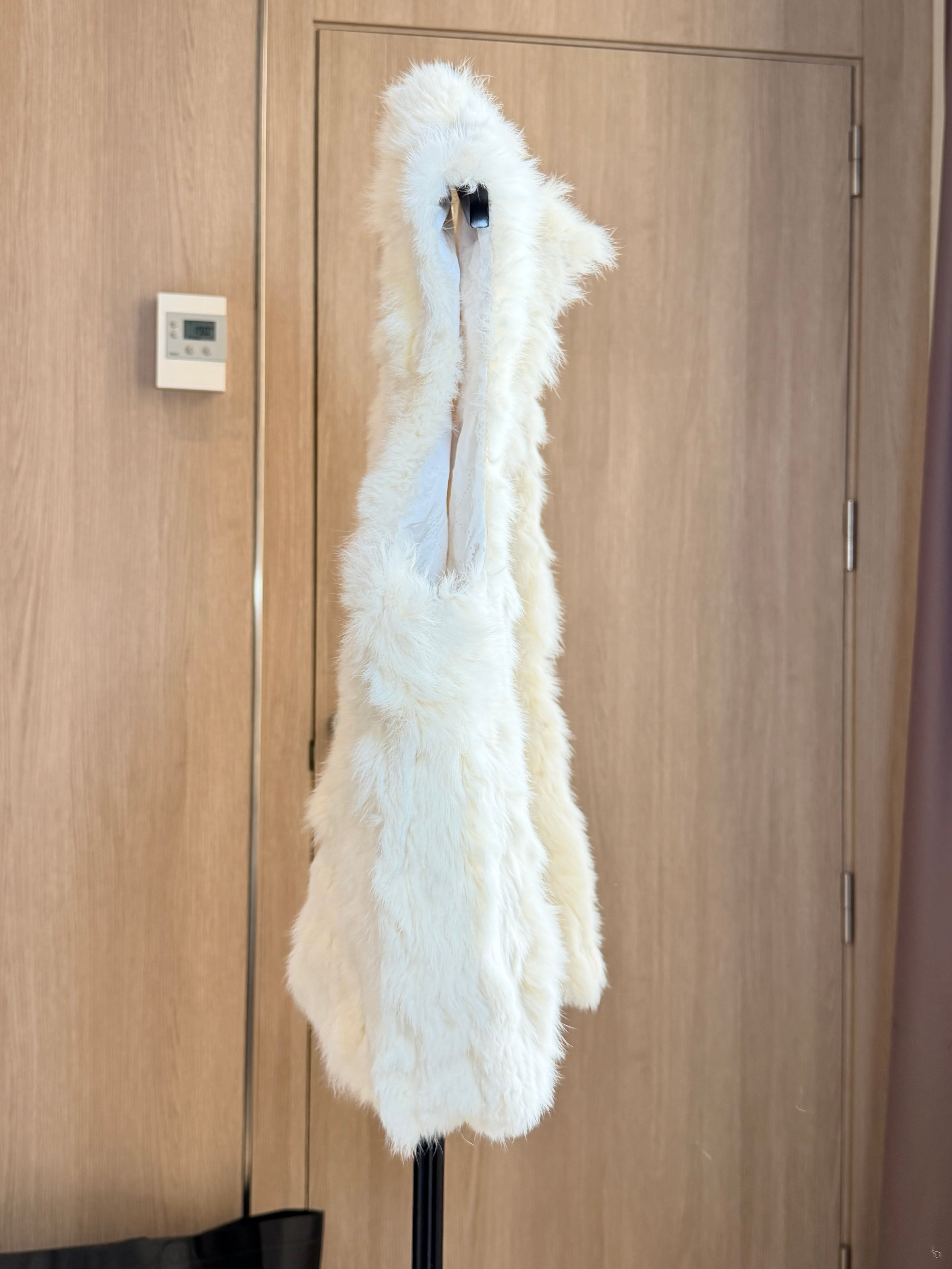 Vintage White Rabbit Fur Vest - XS - 009