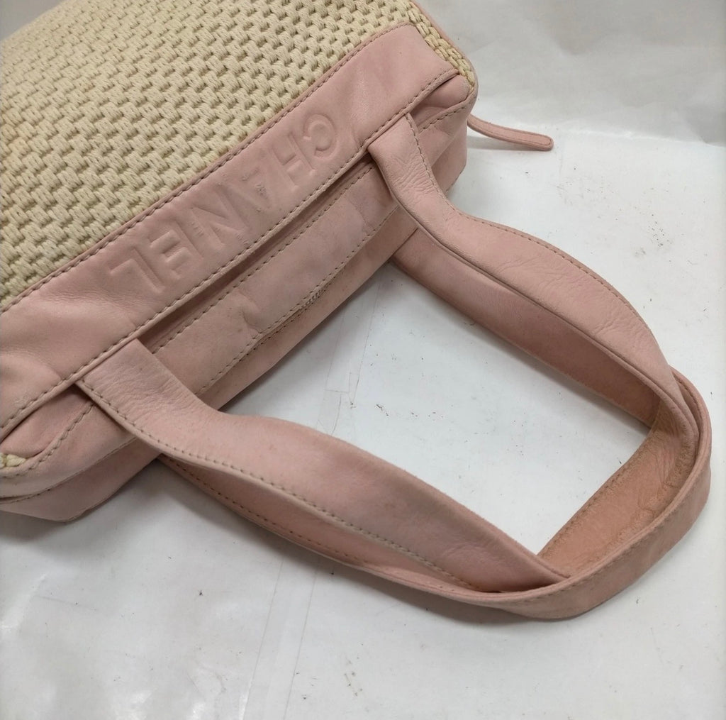 Chanel Pink Woven Shoulder Bag
