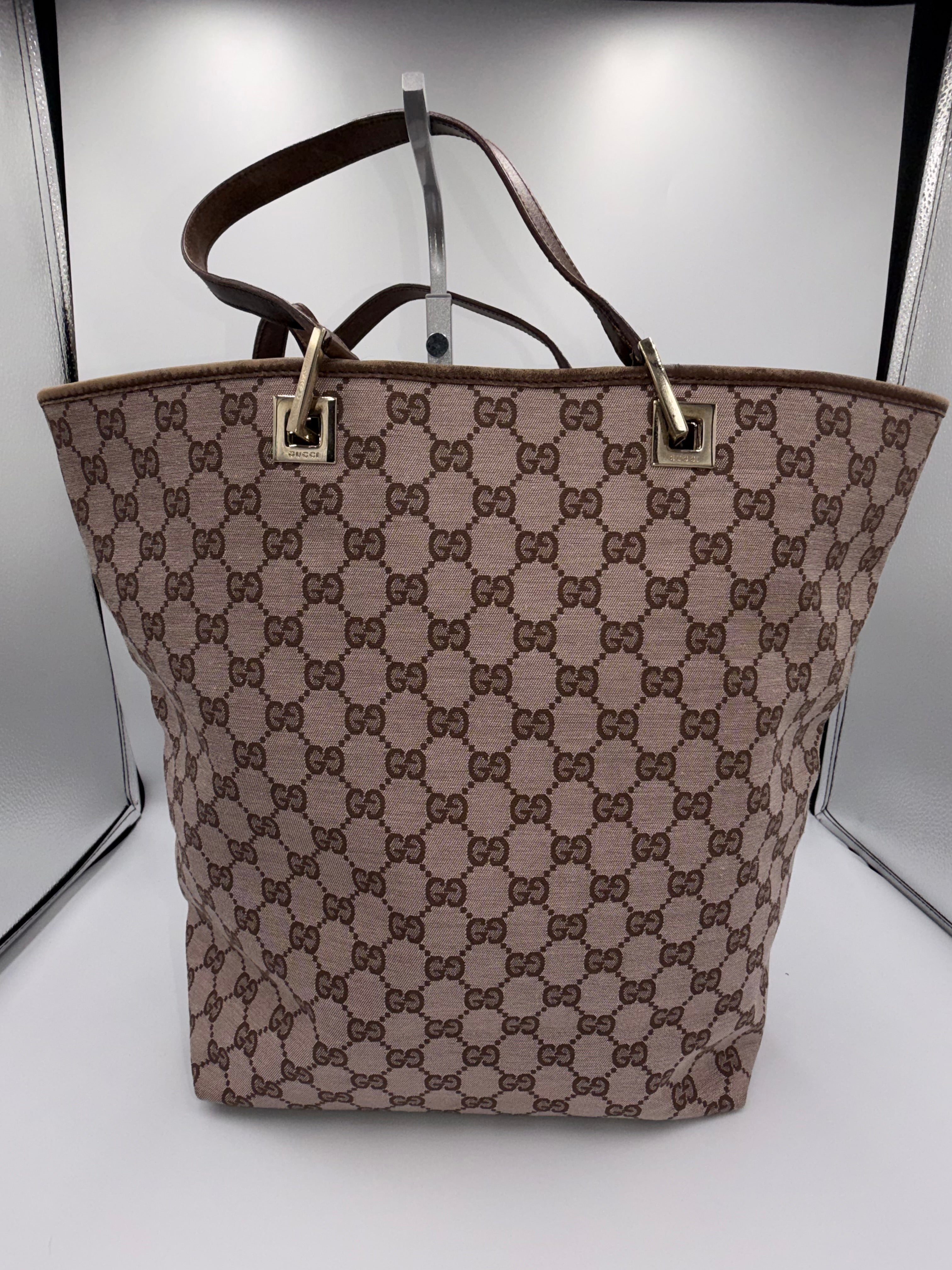 Gucci GG Canvas Tote (Brown)