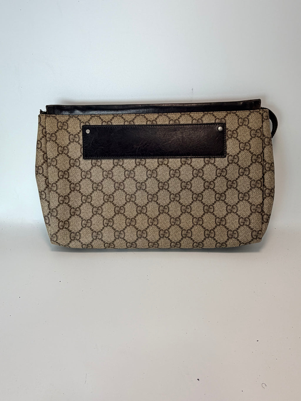 Gucci GG Monogram Canvas Zip Pouch/ Clutch