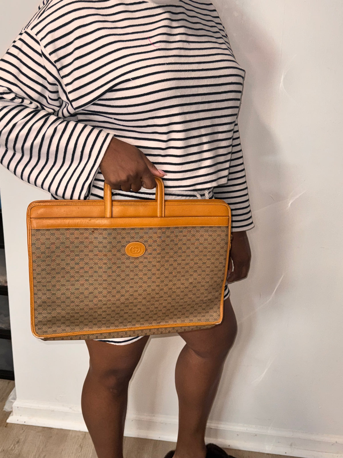 Gucci Micro GG Portfolio Clutch/ Briefcase