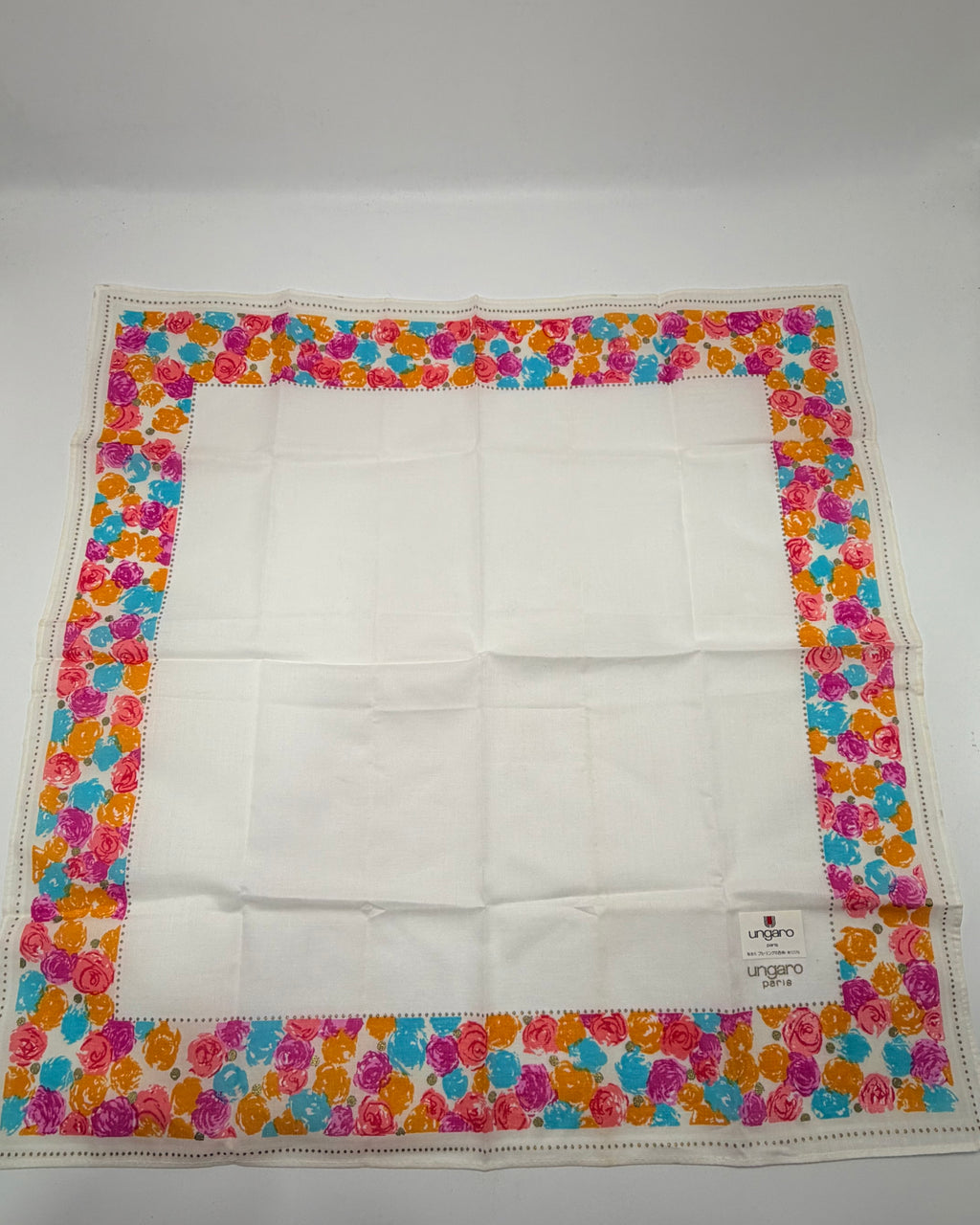 Ungaro Paris Floral Border Scarf – Multicolor