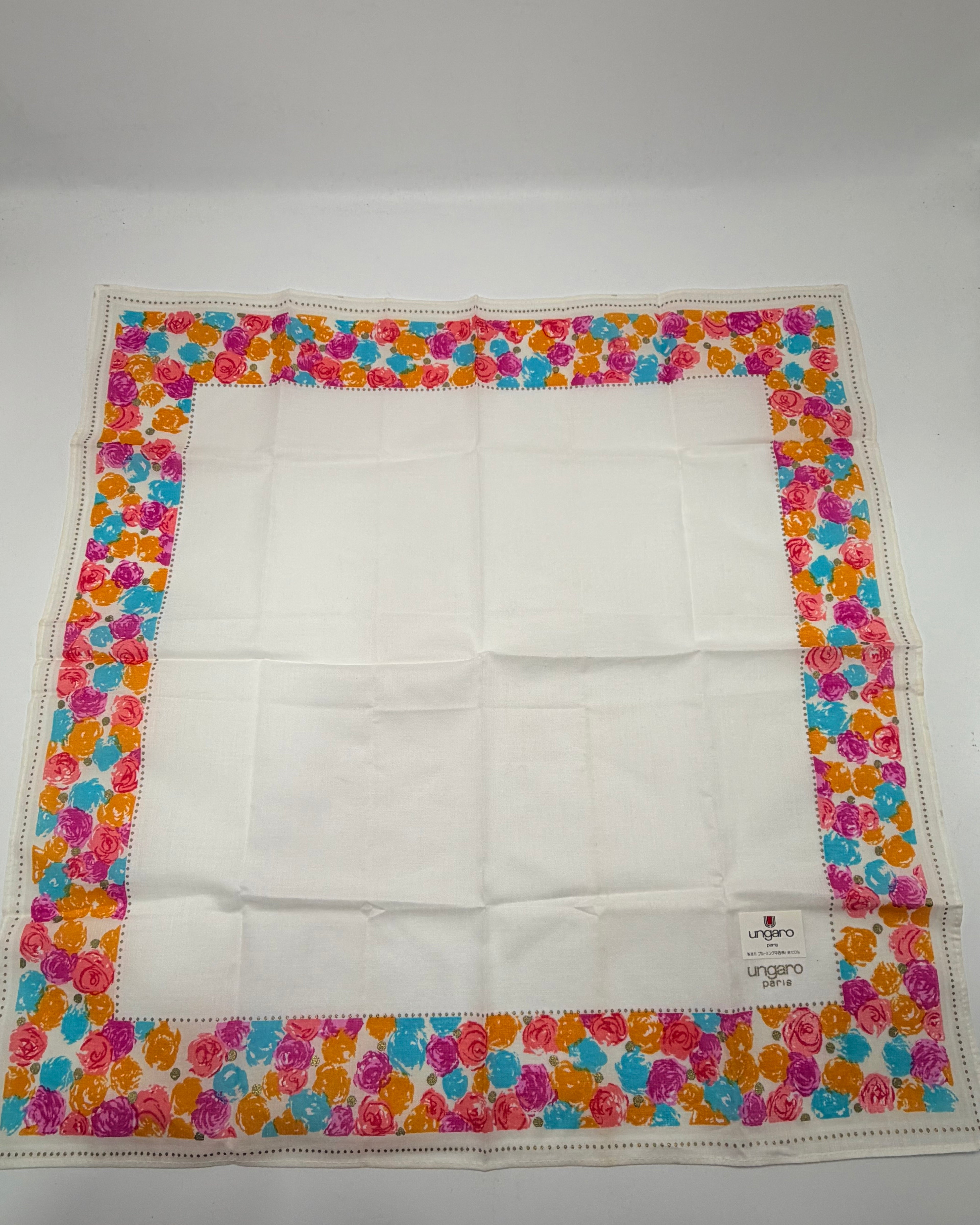 Ungaro Paris Floral Border Scarf – Multicolor