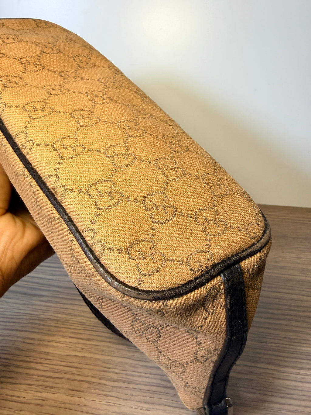 Gucci Vintage GG Monogram Mini Shoulder Bag – Tan & Brown