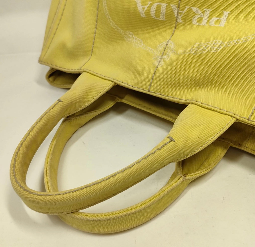 Prada Canapa Yellow Tote Bag (Large)