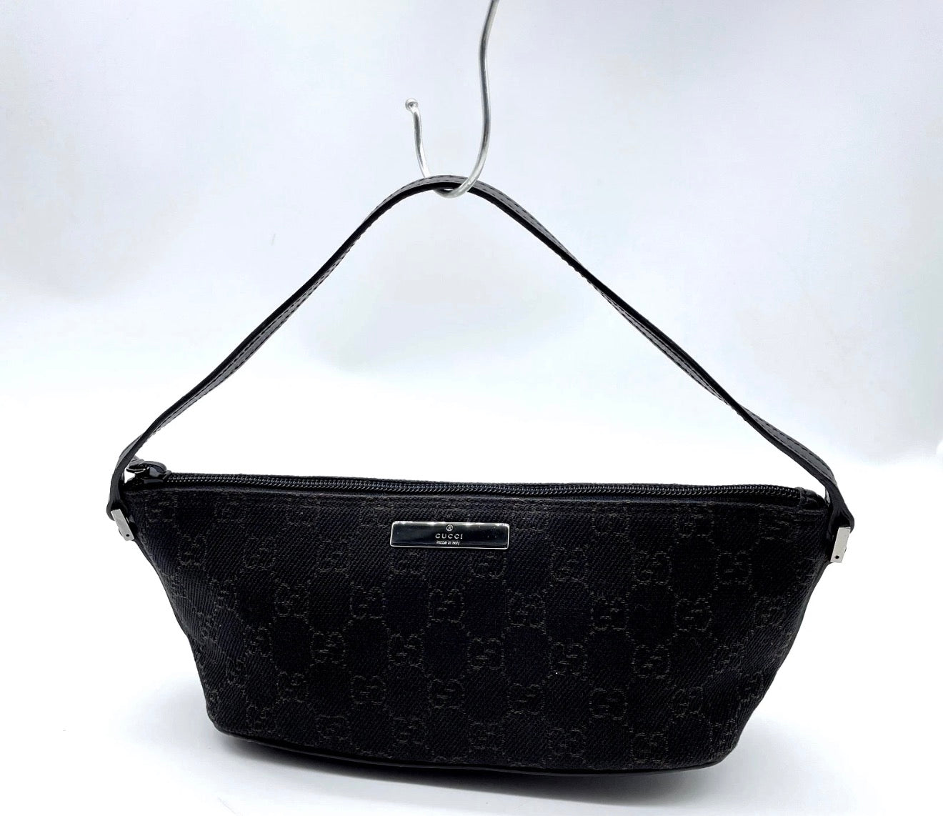 Gucci GG Monogram Mini Shoulder Bag (Black)