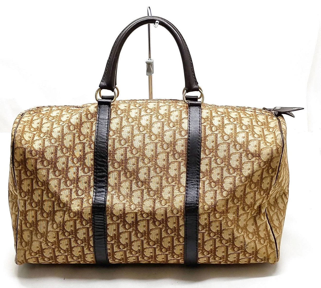 Christian Dior Trotter Monogram Boston Bag - Brown