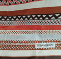 Yves Saint Laurent Silk Scarf – Geometric Stripe Print