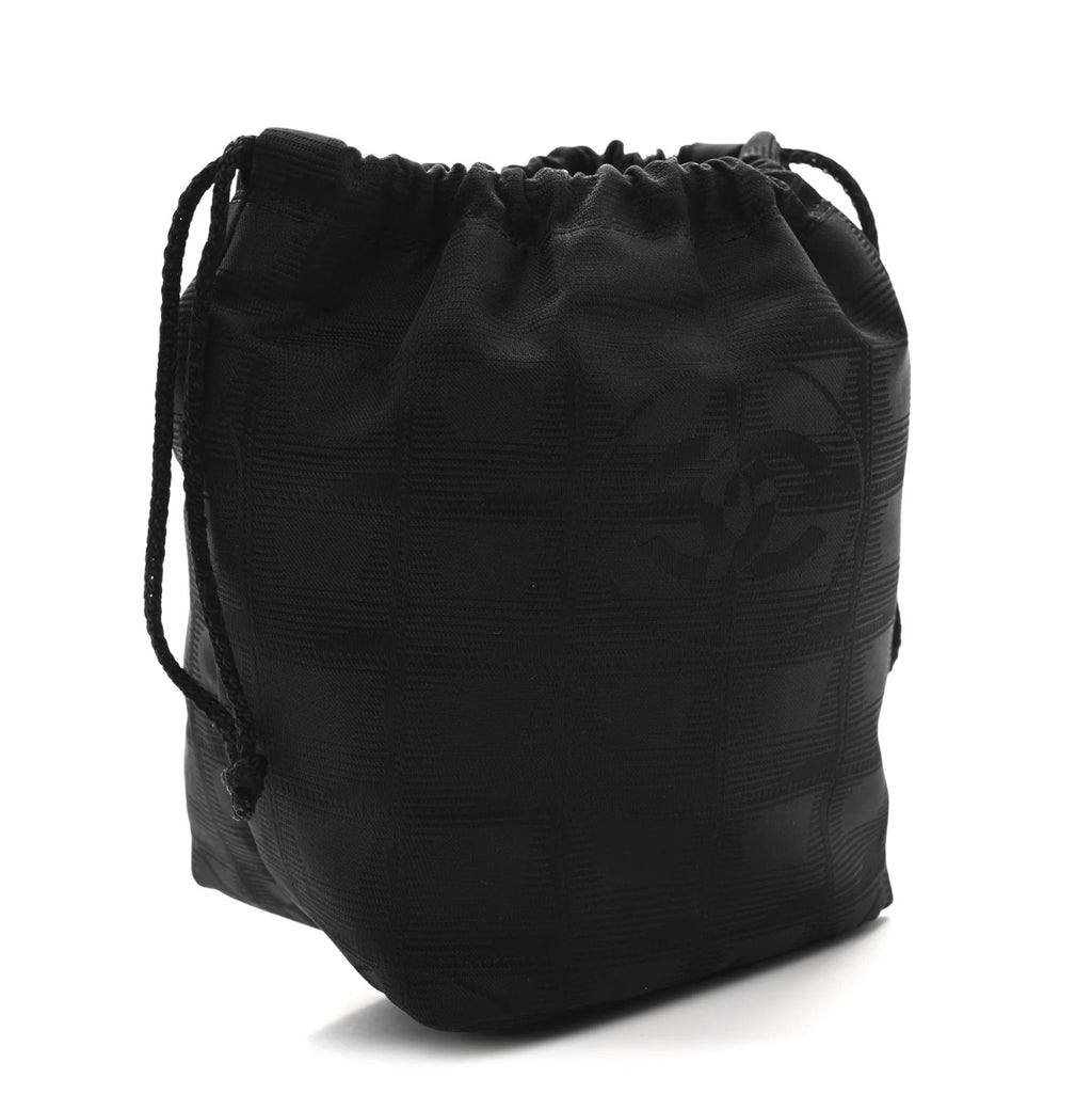 Chanel CC Drawstring Mini Bag – Black Jacquard
