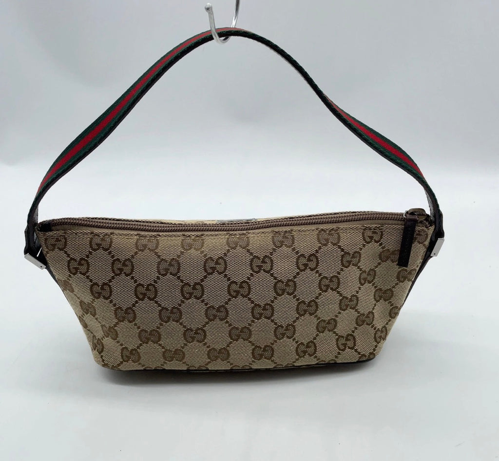 Gucci GG Monogram Mini Shoulder Bag (Web Strap)