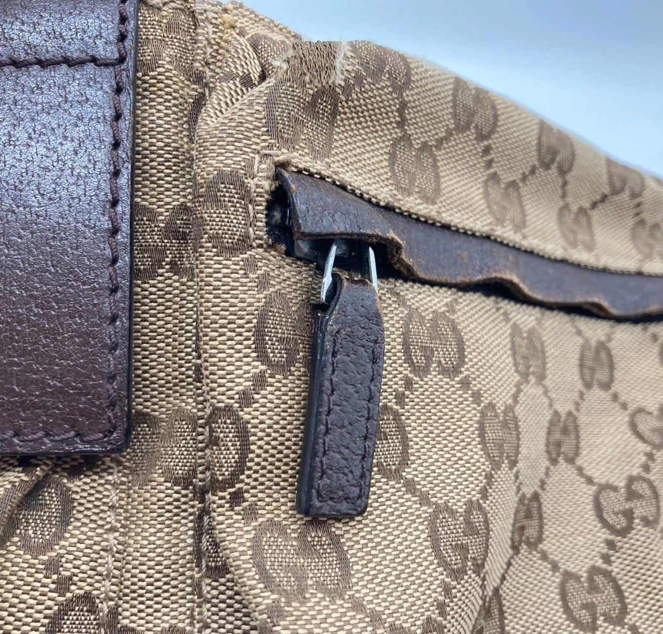 Gucci GG Canvas Waist Bag / Belt Bag (Brown)