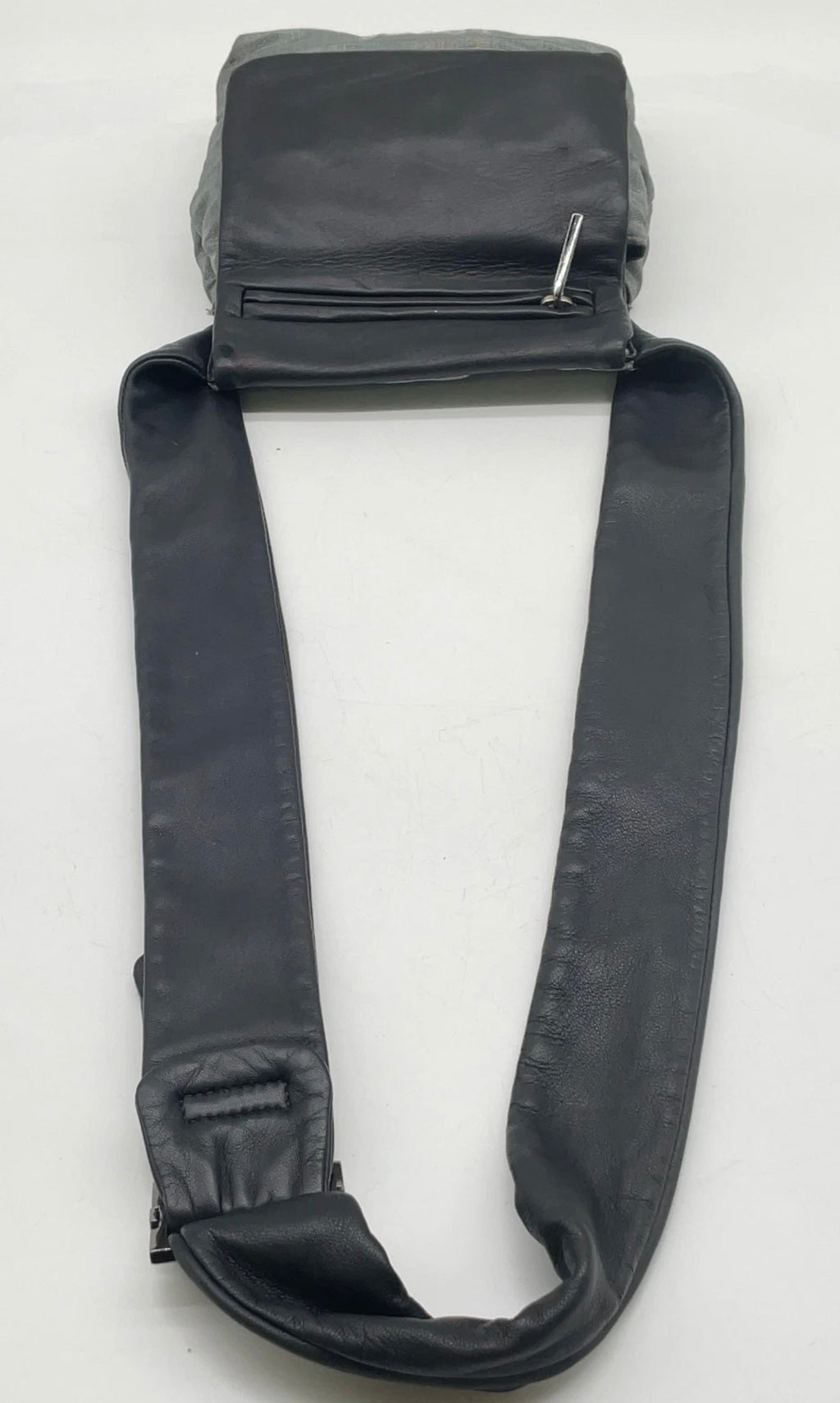 Loewe Leather Belt Bag – Black / Grey