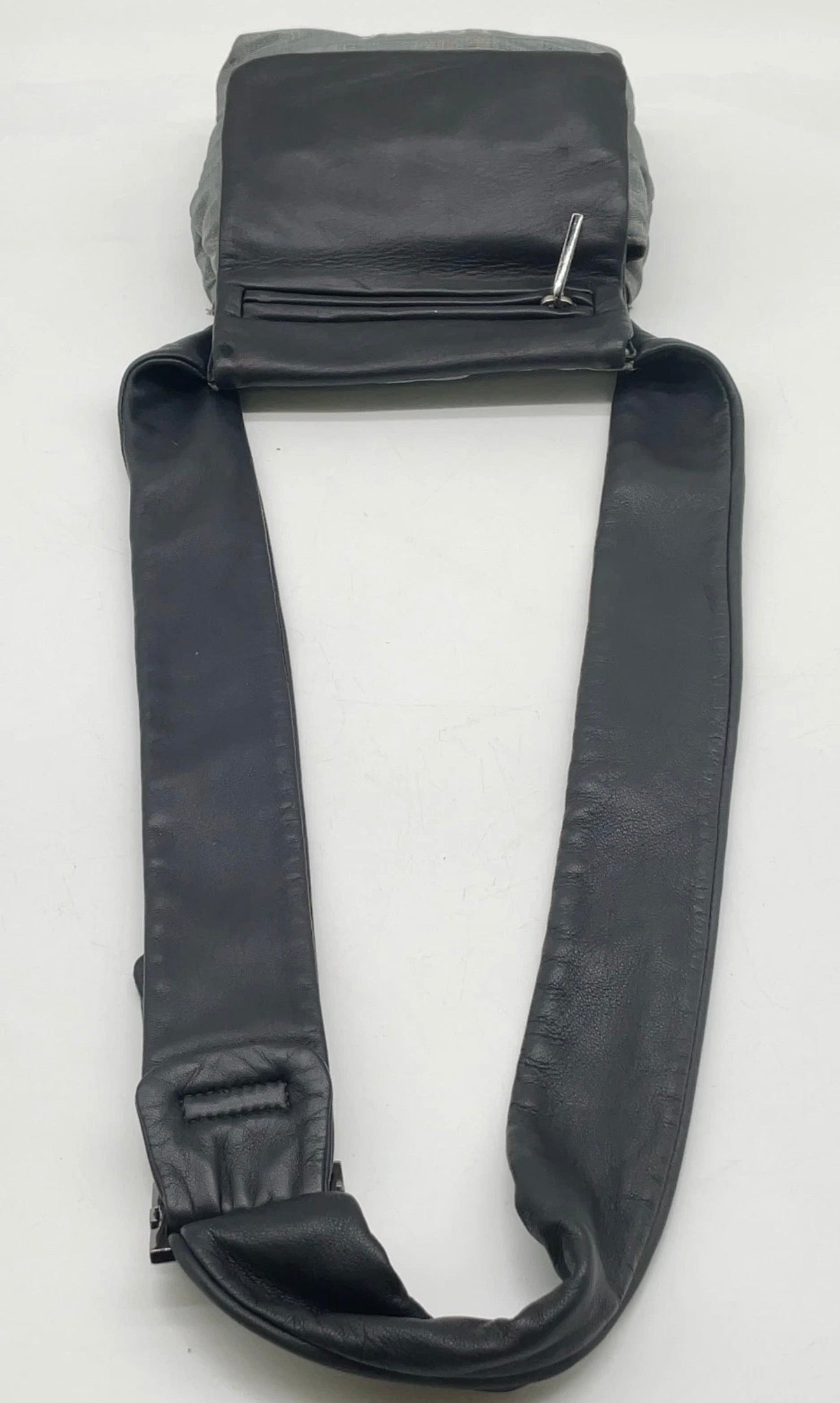 Loewe Leather Belt Bag – Black / Grey