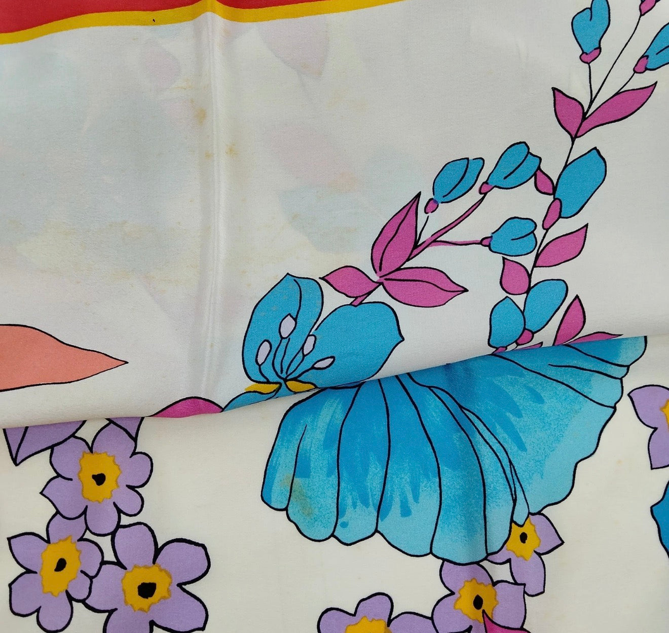 Christian Dior Vintage Silk Scarf | Vibrant Floral Print