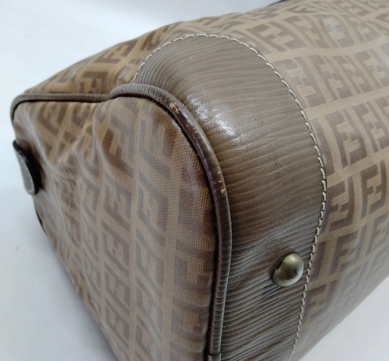 Fendi Zucca Coated Canvas Boston Bag – Brown