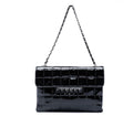 Chanel Digital Patent Leather Chocolate Bar Chain Shoulder Bag
