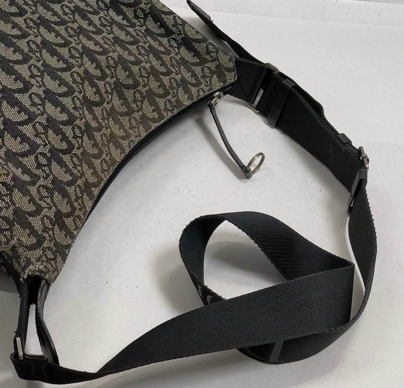 Christian Dior Trotter Messenger Bag (Black/Grey)