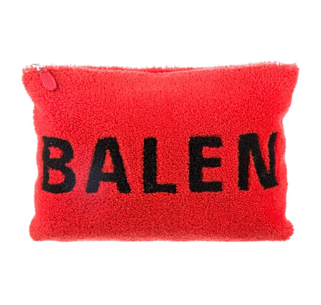 Balenciaga Large Shearling Clutch