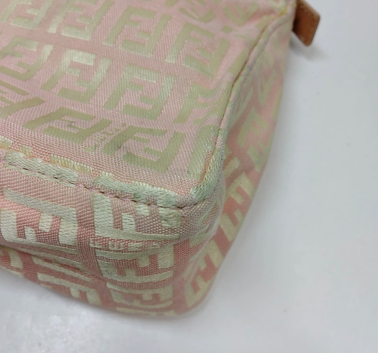 Fendi Zucca Mini Shoulder Bag – Pink / Gold