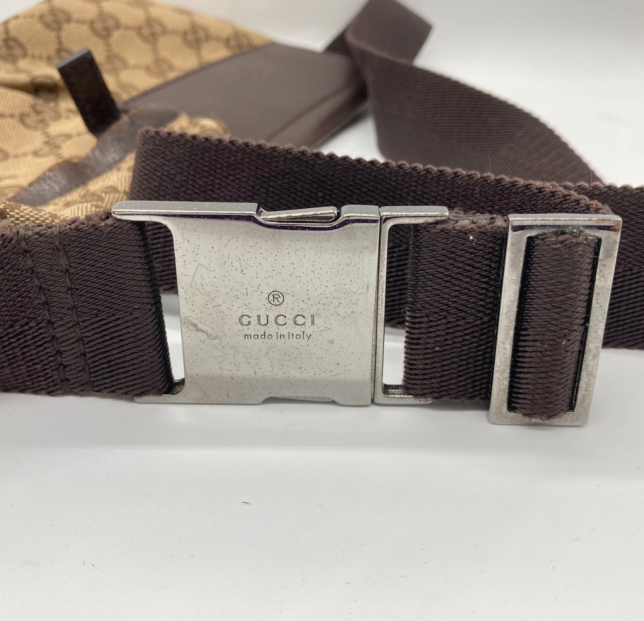 Gucci GG Canvas Waist Bag / Belt Bag (Brown)