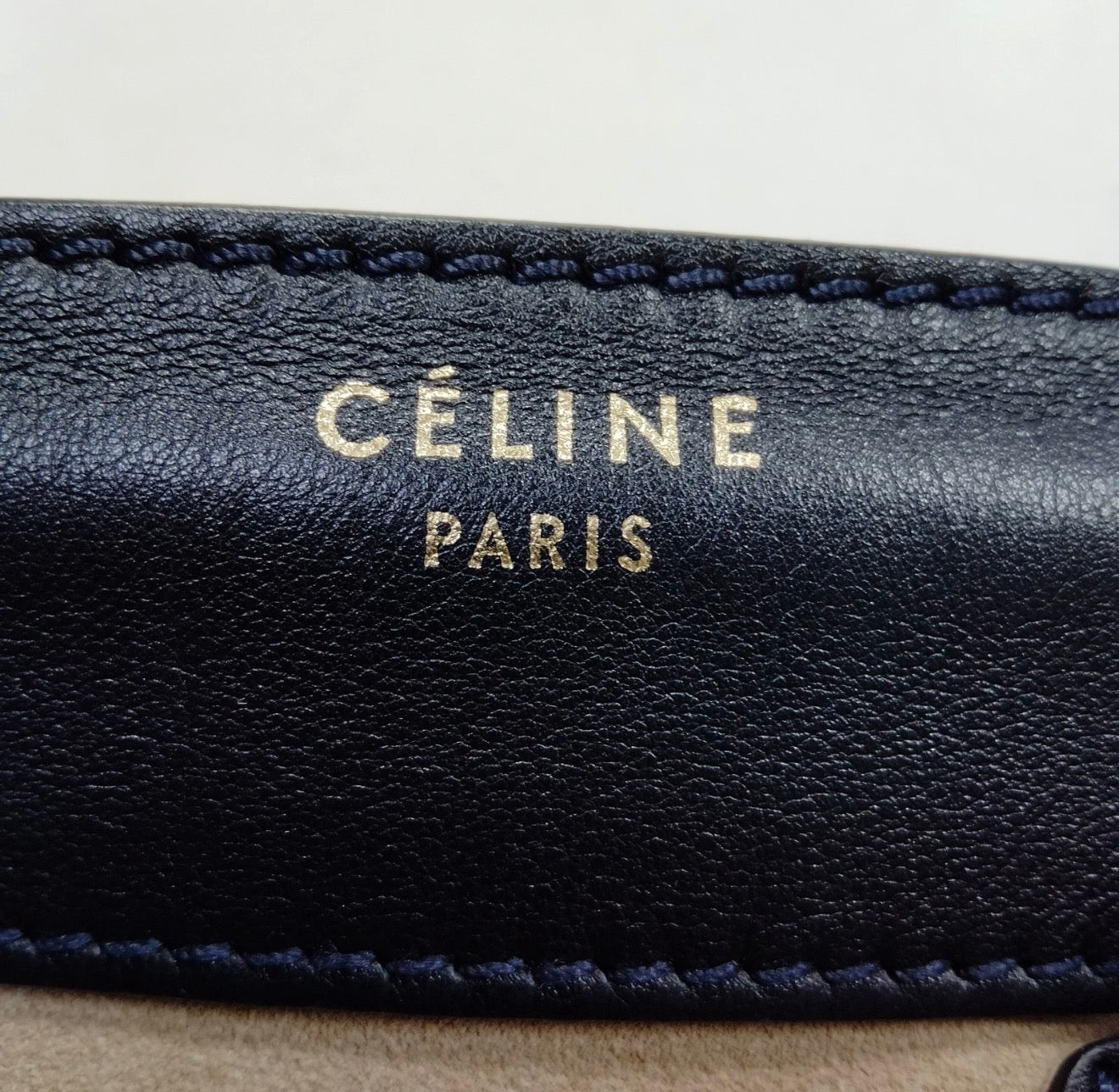 CELINE Micro Luggage Tote — Suede & Smooth Leather