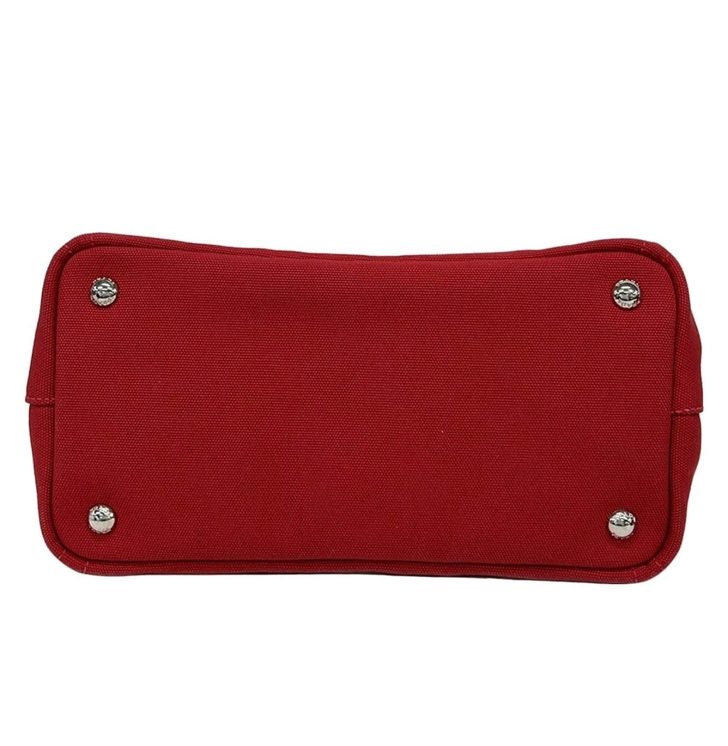 Prada Canapa Red Tote Bag