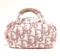 Christian Dior Pink Trotter Terry Cloth Boston Bag