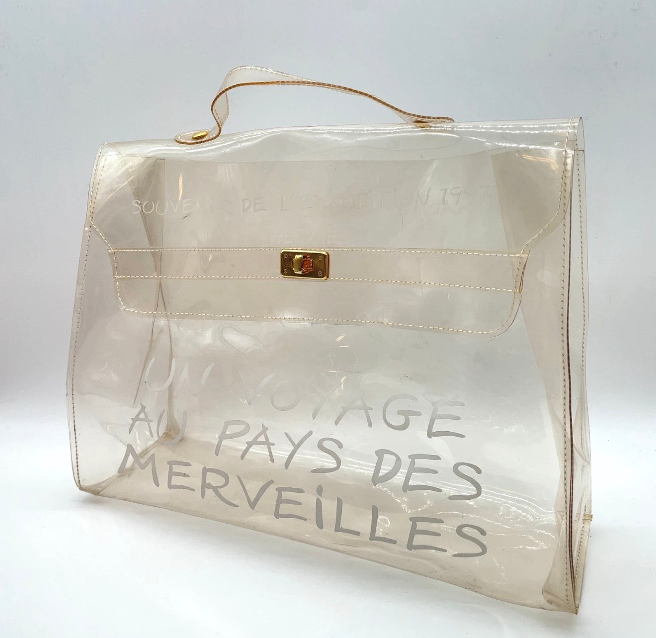 Hermès Kelly “Un Voyage au Pays des Merveilles” Clear Vinyl Tote