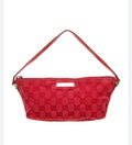 Gucci GG Canvas Mini Pouchette Bag (Red)