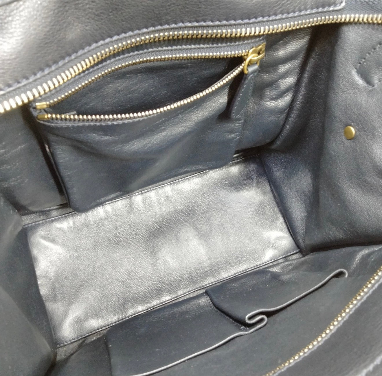 CELINE Micro Luggage Tote — Suede & Smooth Leather