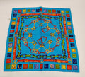 Gucci Silk Scarf – Blue Chain Print