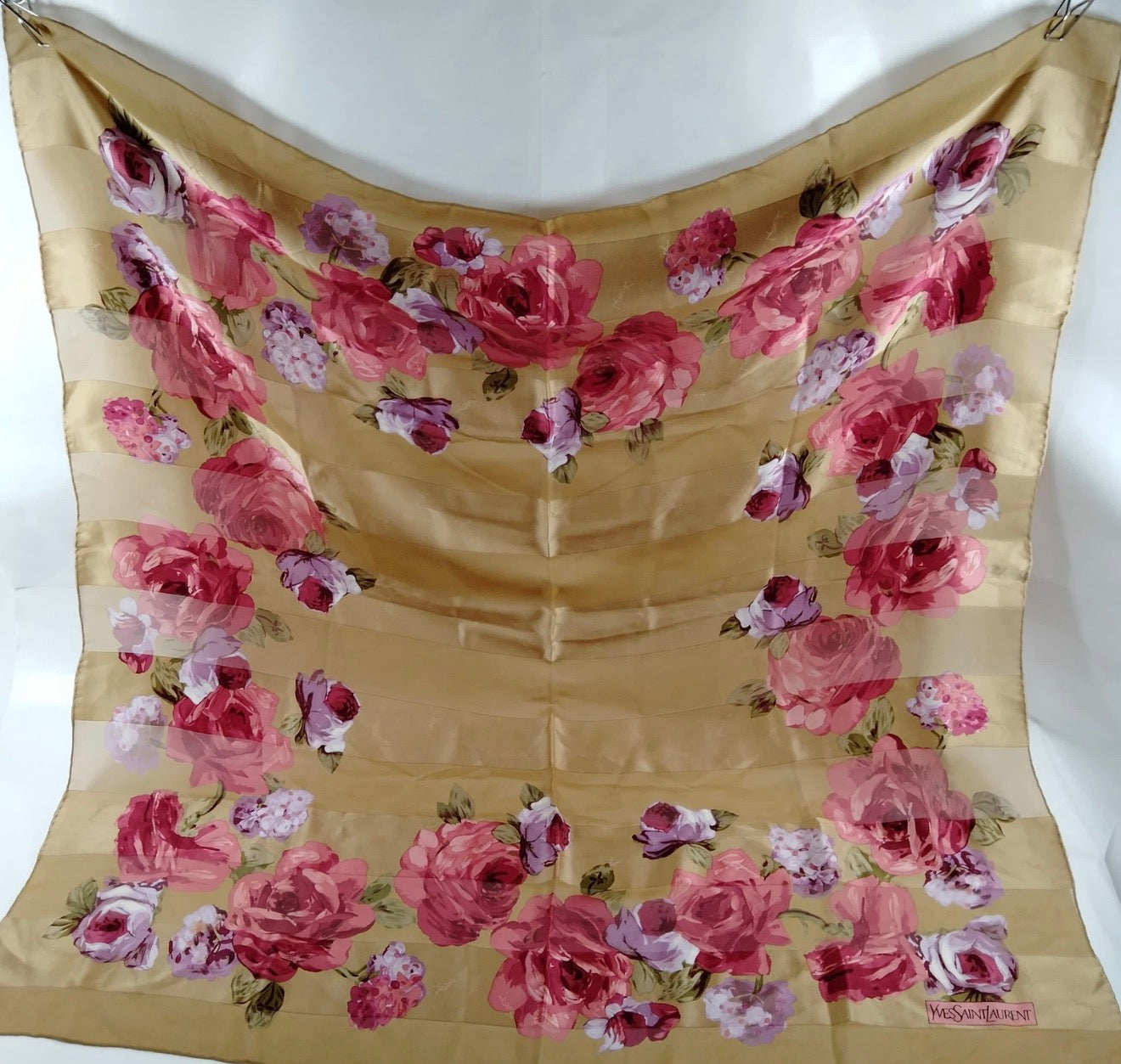 Yves Saint Laurent Floral Silk Scarf