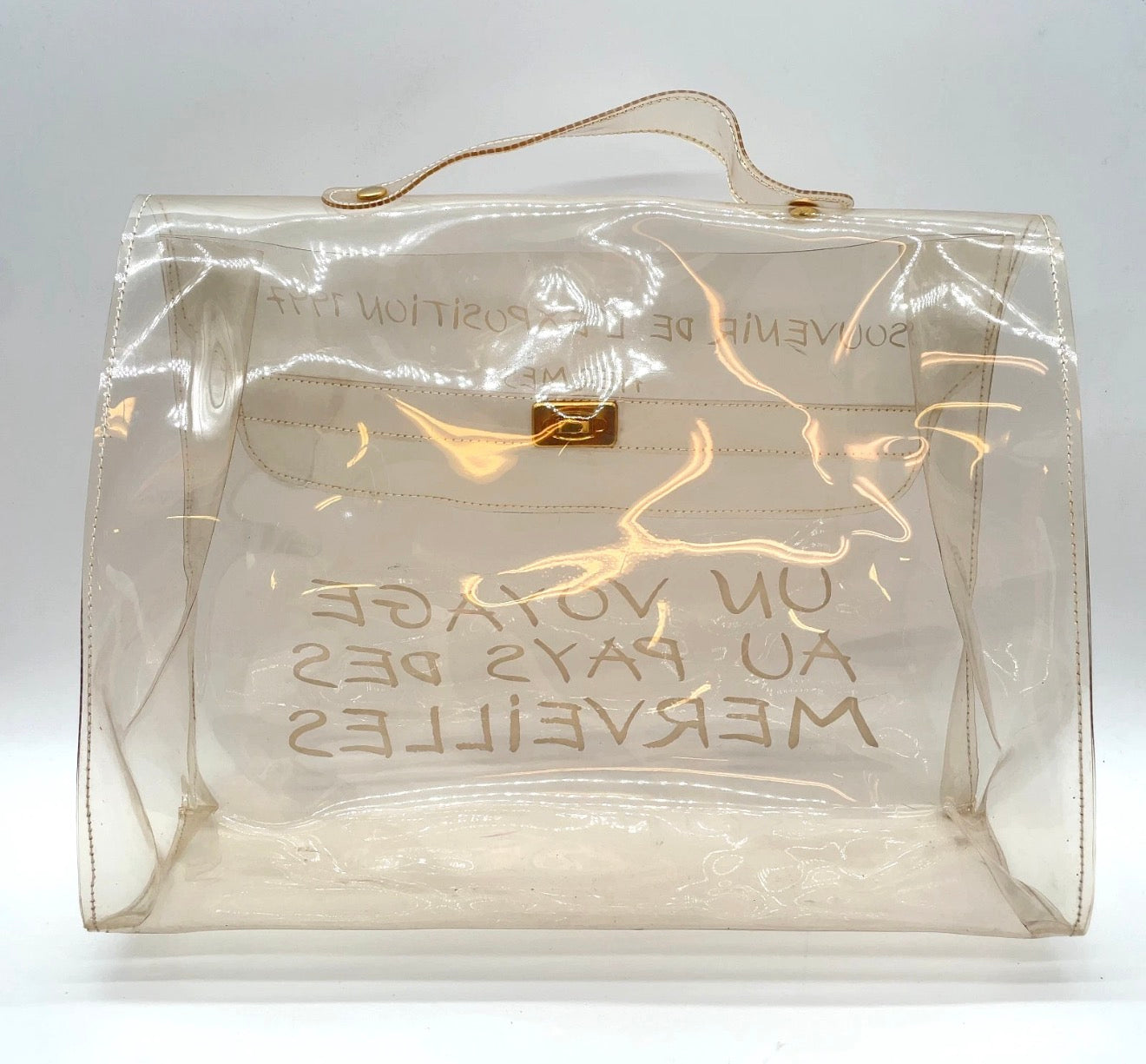 Hermès Kelly “Un Voyage au Pays des Merveilles” Clear Vinyl Tote