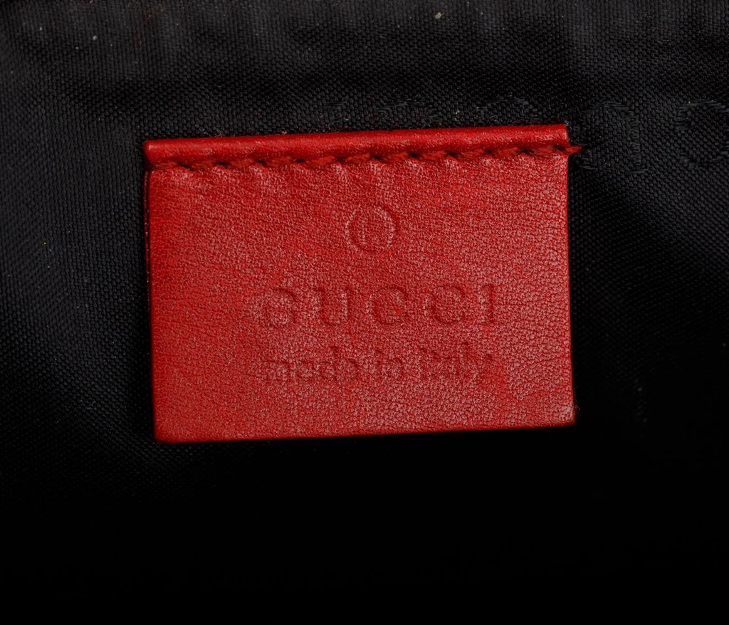 Gucci GG Canvas Mini Pouchette Bag (Red)