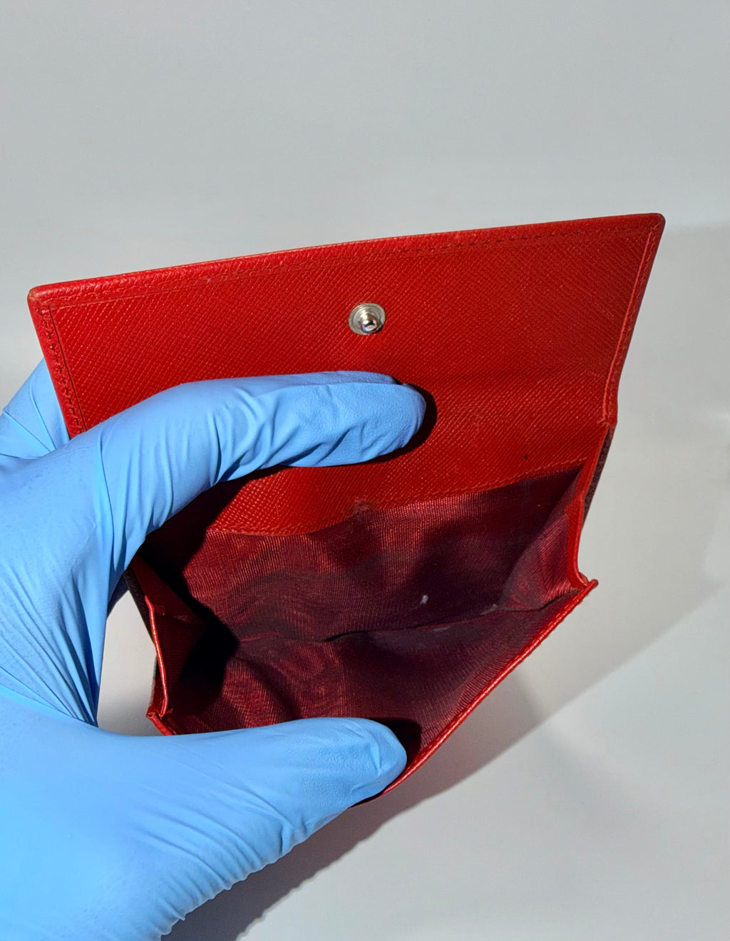Prada Red Saffiano Leather Wallet