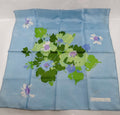 Christian Dior Vintage Silk Pocket Scarf | Sky Blue Floral Print